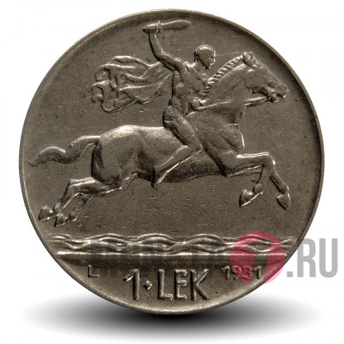 1 лек 1931 года - L - Албания - Всадник