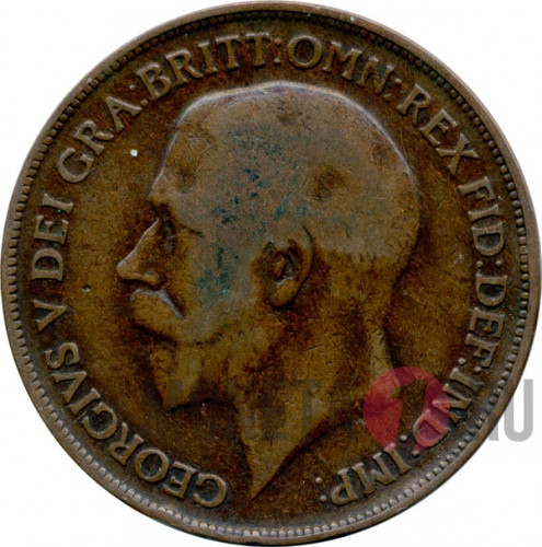 One penny - 1918 года - H - Heaton mint - Великобритания