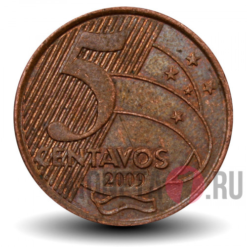 5 сентаво 2009 года - Бразилия - Тирадентис