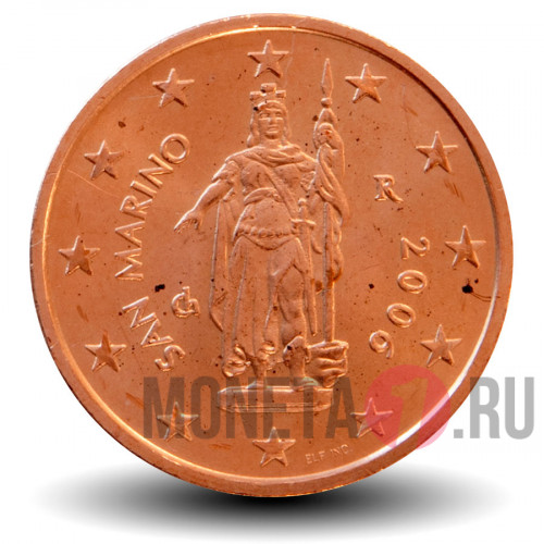 2 евроцента 2006 года - Сан-Марино - Статуя Свободы