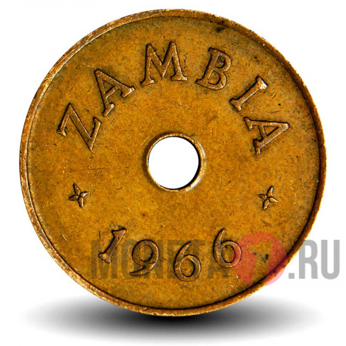 1 пенни 1966 года - Замбия