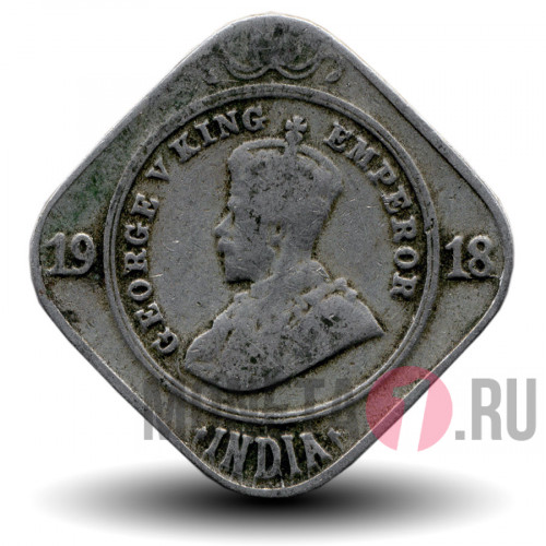 2 Annas 1918 года - George V - Британская Индия