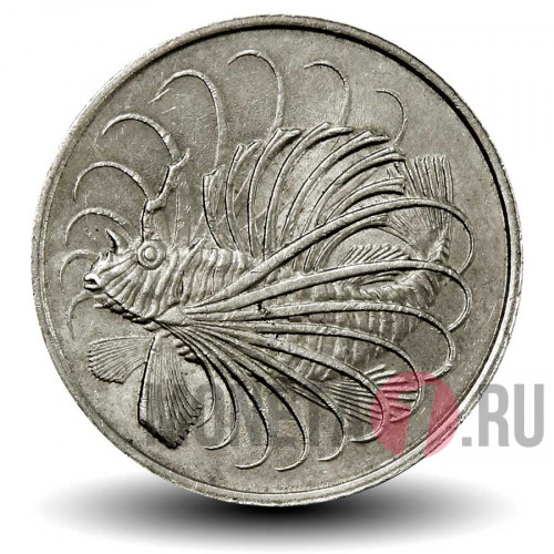 50 центов 1980 года - Сингапур - Рыба-лев
