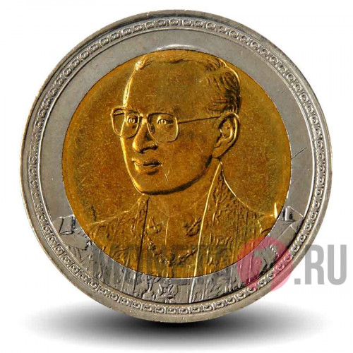 10 бат 2002 года - 75 лет Королю Раме IX - Тайланд