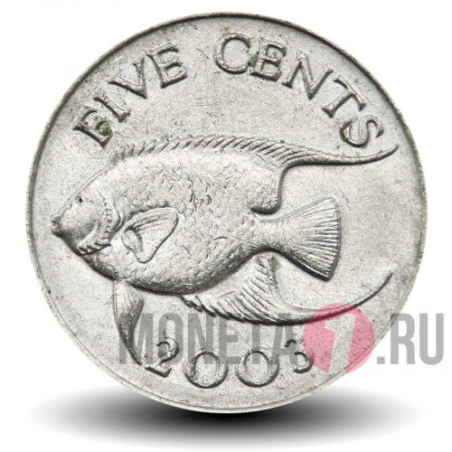 5 центов 2003 года - Бермуды - Морской ангел