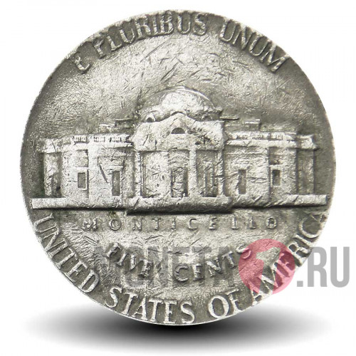 5 центов 1972 года - Усадьба Монтичелло (Monticello) - США 