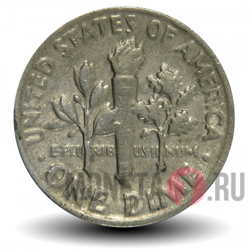 1 дайм 1976 года - США - Рузвельт - D