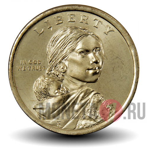1 доллар 2017 года - Секвойя - изобретатель слоговой азбуки - P