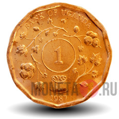 1 шиллинг 1987 года - Уганда