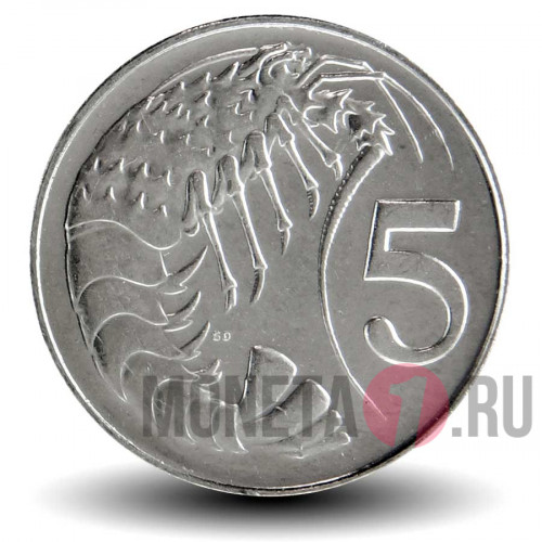 5 центов 2002 года - Каймановы Острова - Креветка