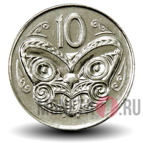 10 центов 2003 года - Новая Зеландия - Маска Маори