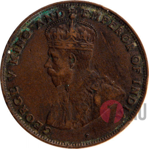 1 цент 1924 года - George V - Гонконг
