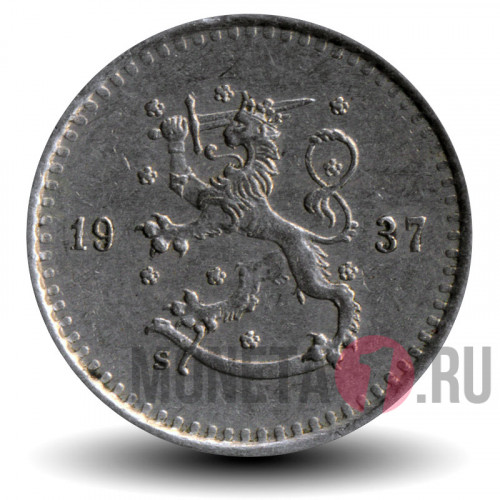 25 пенни 1937 года - Финляндия - S
