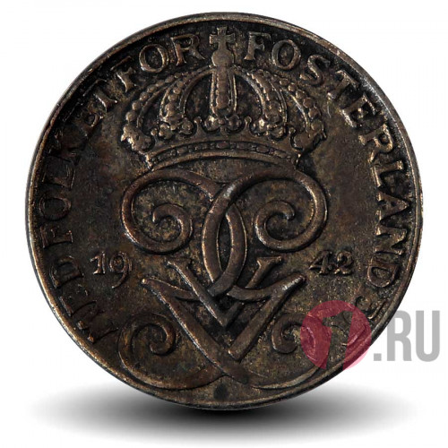 1 ore 1942 года - Швеция - Густав V (Железо)