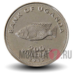 200 шиллингов 2015 года - Уганда - Цихлид
