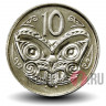 10 центов 2002 года - Новая Зеландия - Маска Маори