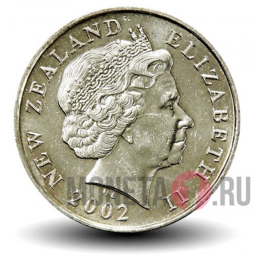 10 центов 2002 года - Новая Зеландия - Маска Маори