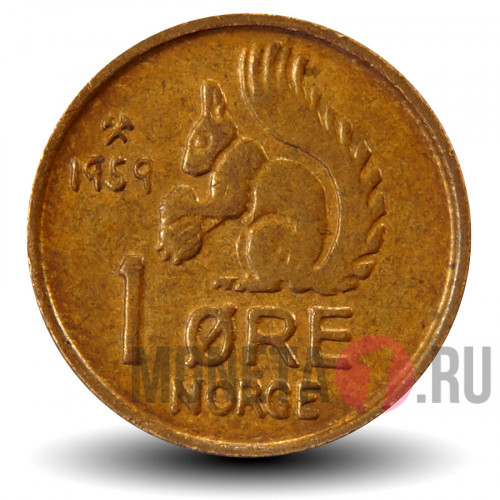 1 эре 1959 года - Норвегия - Белка