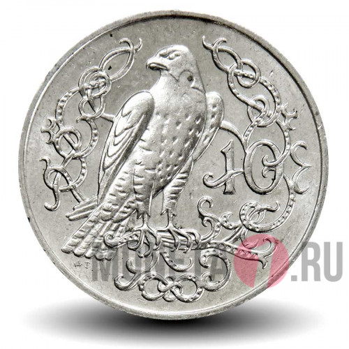 10 пенсов 1983 года - Остров Мэн - Сокол - AB