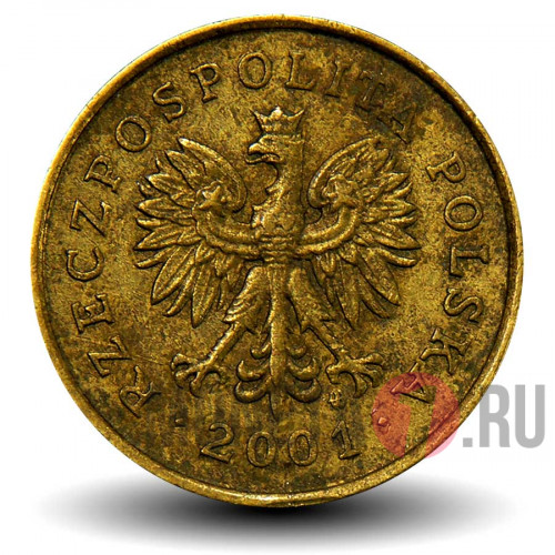 5 грошей 2001 года - Польша