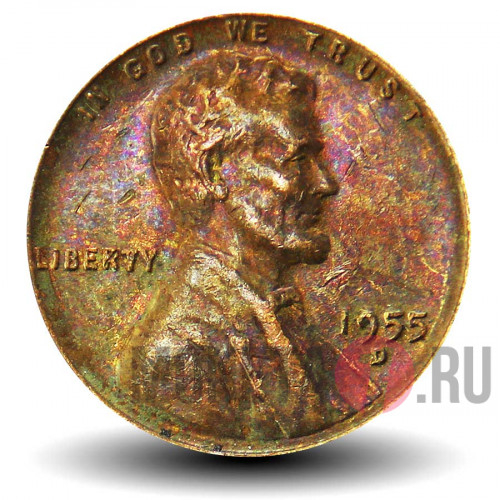 1 цент 1955 года - США - D