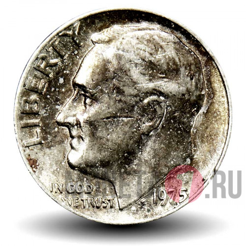 1 дайм 1975 года - США - Рузвельт