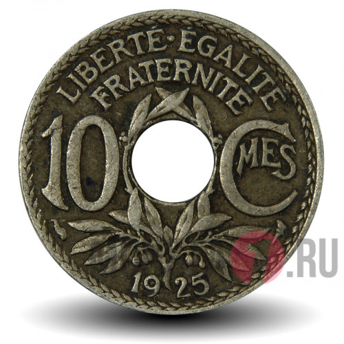10 сантимов 1925 года - Франция