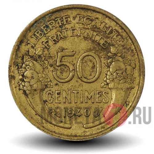 50 сантимов 1940 года - Франция - Chambres de Commerce