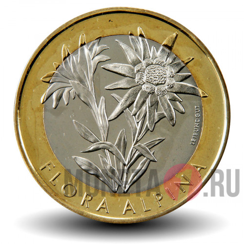 10 франков 2016 года - Эдельвейс Leontopodium - Швейцария