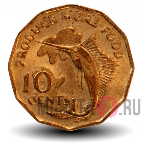 10 центов 1977 года - FAO - ФАО - Сейшельские Острова