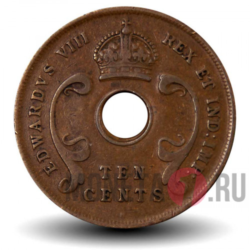 10 центов 1936 года - H - Восточная Африка - Эдуард VIII