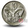 10 центов 2001 года - Новая Зеландия - Маска Маори