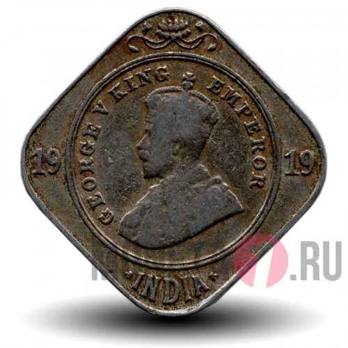 2 Annas 1919 года - George V - Британская Индия