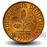 2 пфеннига 1990 года - ФРГ - Дуб - J
