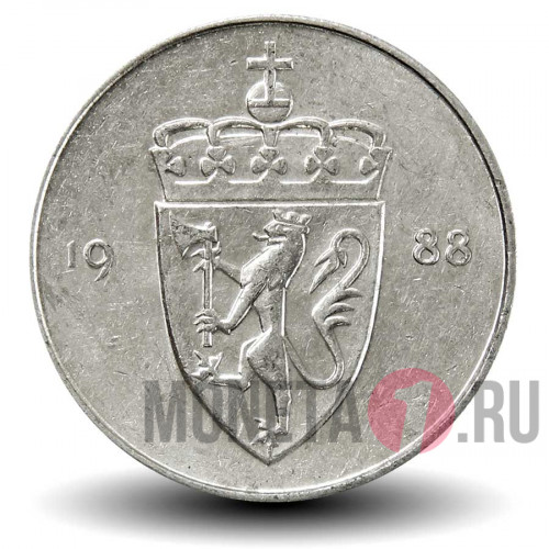 50 эре 1988 года - Норвегия - Олав V