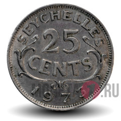 25 центов 1973 года - Сейшельские Острова - Elizabeth II