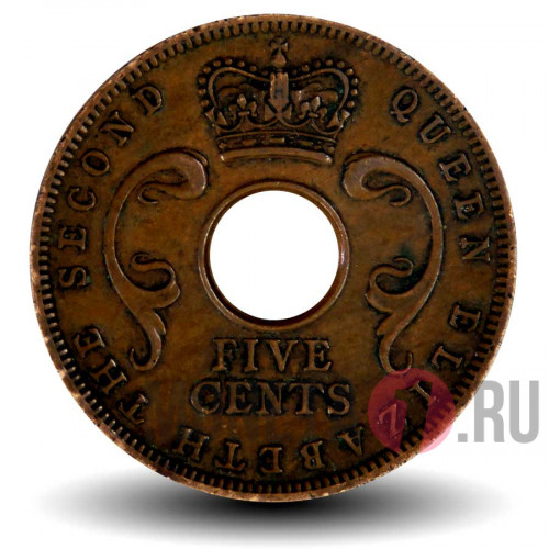 5 центов 1957 года - H - Восточная Африка - Елизавета II
