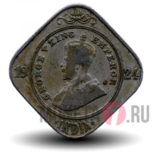 2 Annas 1924 года - George V - Британская Индия