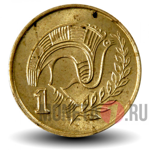 1 цент 1996 года - Кипр - Стилизованная птица