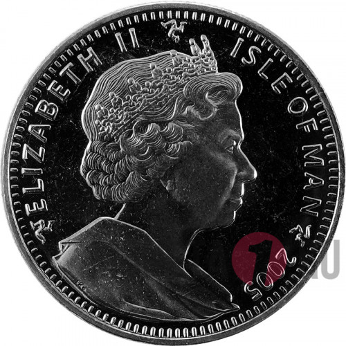 1 крона - Битва при Копенгагене - 2005 год - Остров Мэн