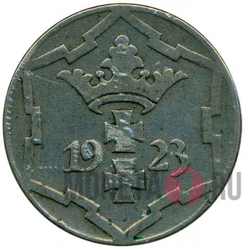 Данциг - 10 пфеннигов - 1923 год. Danzig pfennige