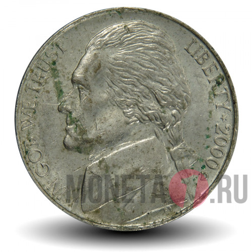 5 центов 2000 года - Усадьба Монтичелло (Monticello) - США - D
