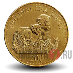200 шиллингов 1998 года - Танзания - Львы