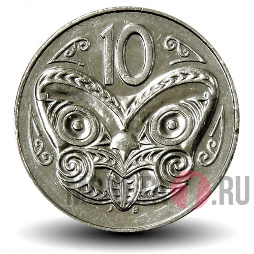 10 центов 1997 года - Новая Зеландия - Маска Маори