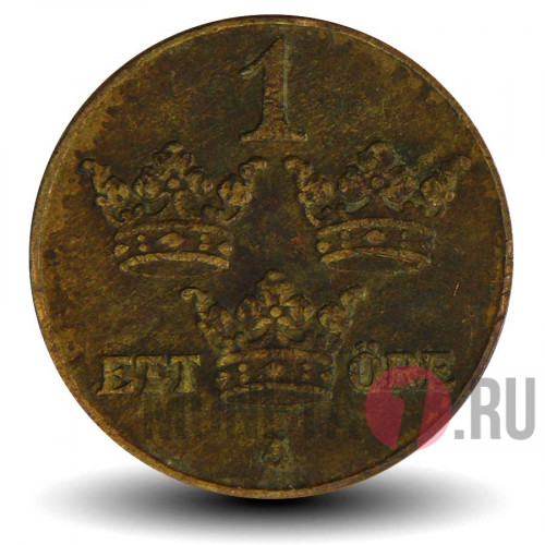 1 ore 1924 года - Швеция - Густав V