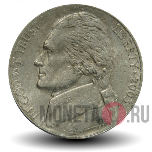 5 центов 2003 года - Усадьба Монтичелло (Monticello) - США - D