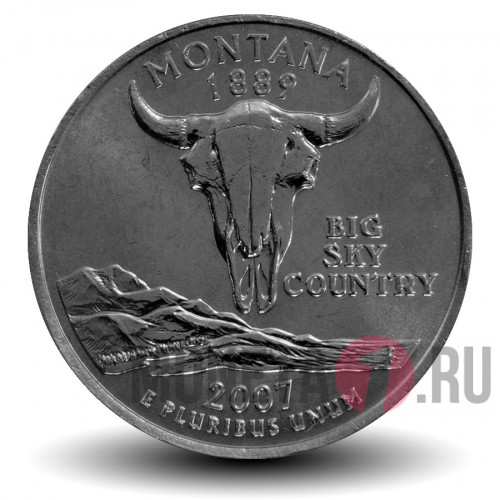 Quarter США 2007 год - Монтана - P