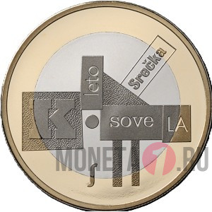 3 евро 2026 год. Сречко Косовел. Словения