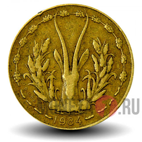 5 франков BCEAO CFA 1984 года - Западно-Африканские штаты
