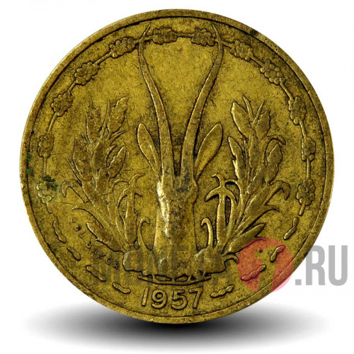 10 франков 1957 года - Французская Западная Африка (Того)